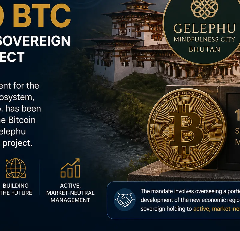 3iQ manages 10,000 BTC for Bhutan sovereign wealth project